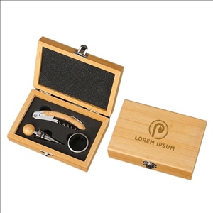 Bamboo 3-Piece Wine Tool Set